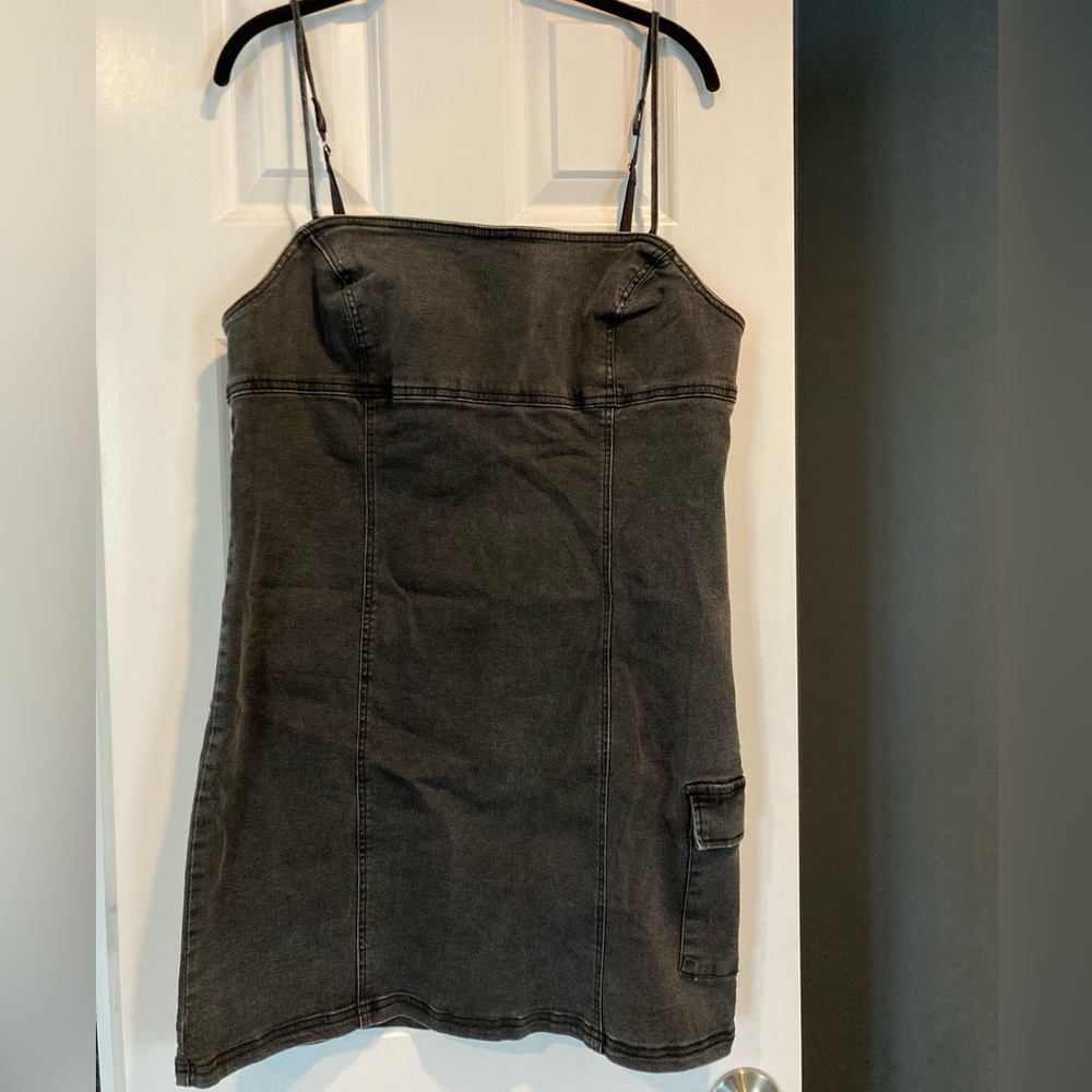 Urban Outfitters Faded Black Spaghetti Strap Dress, XL